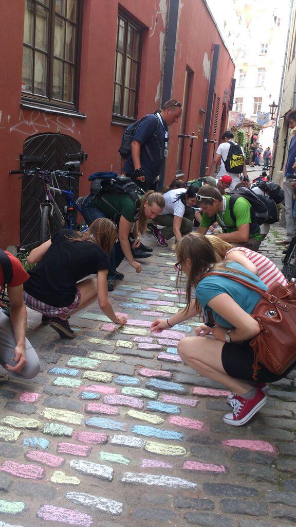 MegaRiga's tweet image. Riga is a bit more colourful now because of our mini event number 3 :-)