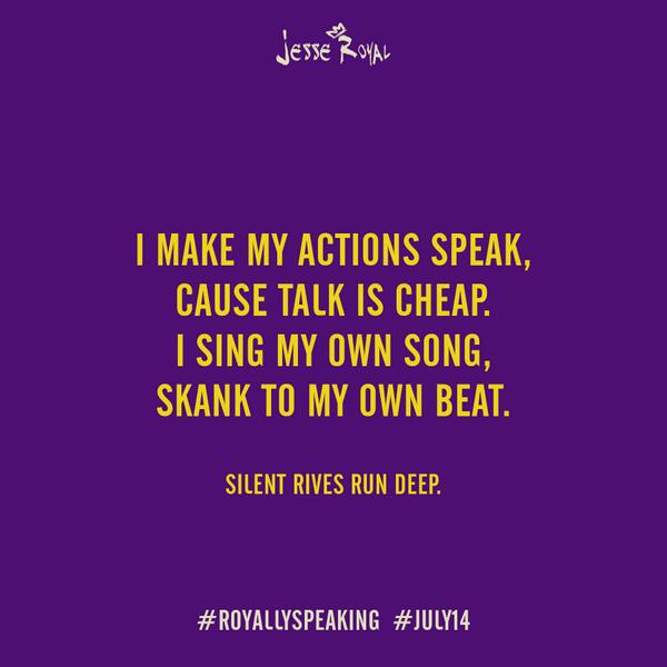 JesseRoyal1's tweet photo. Silent rivers run deep. #RoyallySpeaking #July14 http://t.co/LgwosyMddT