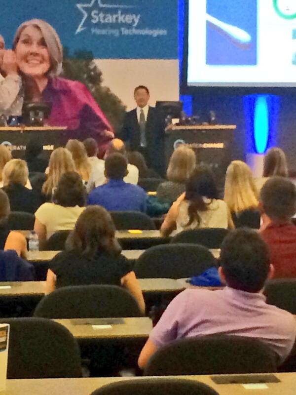 DFab1959's tweet image. Yoshi Kasahara discussing latest advances in wireless hearing aid technology #starkeyu