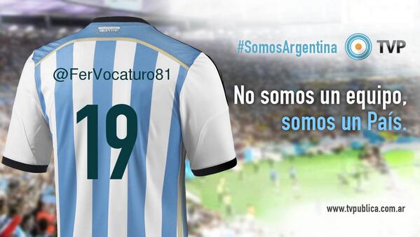 CanalSieteOk's tweet photo. @FerVocaturo81 sigamos alentando a @Argentina. Ponete tu camiseta #ARG19 http://t.co/oT2SMBtMVV