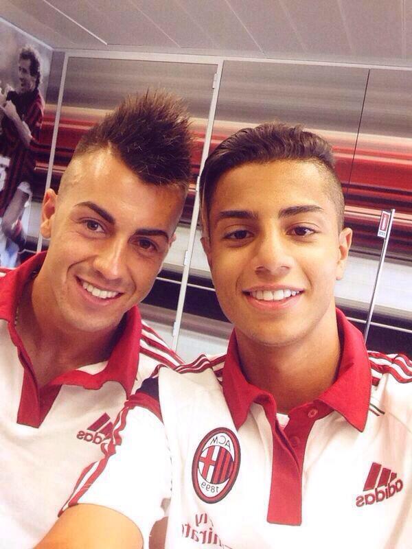 TransfersCalcio's tweet photo. Stephan El Shaarawy and Hachim Mastour. The future of Milan. http://t.co/9GfDwLLTSO