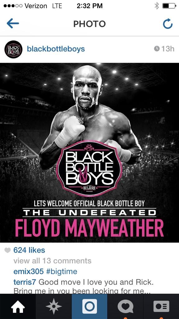MaybachMusic's tweet image. #BlackBottleAtheletes #Blackbottleboys @belairerose and the King @FloydMayweather
