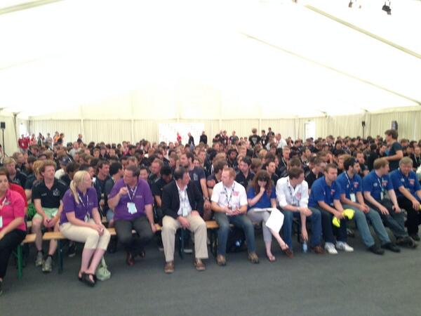 FormulaStudent's tweet image. Awards ceremony about to begin make sure you're at the pavilion to see who the winners are #FS2014