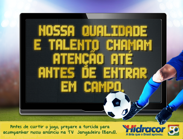 O show de bola já já vai começar! Fique ligado no nosso comercial na Tv Jangadeiro (Band - CE)!
