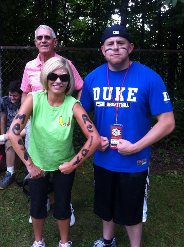 kdcrank's tweet photo. Carole Laughton Suter and Perry Dawson looking tough #fugecamp http://t.co/T8SiiAR4pA
