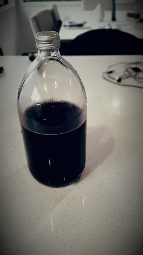 6a62's tweet photo. First batch of cold brewed coffee, who's game? @mikeforbes @_rezin_ @DeeOhEye http://t.co/0KoSKPlqF2