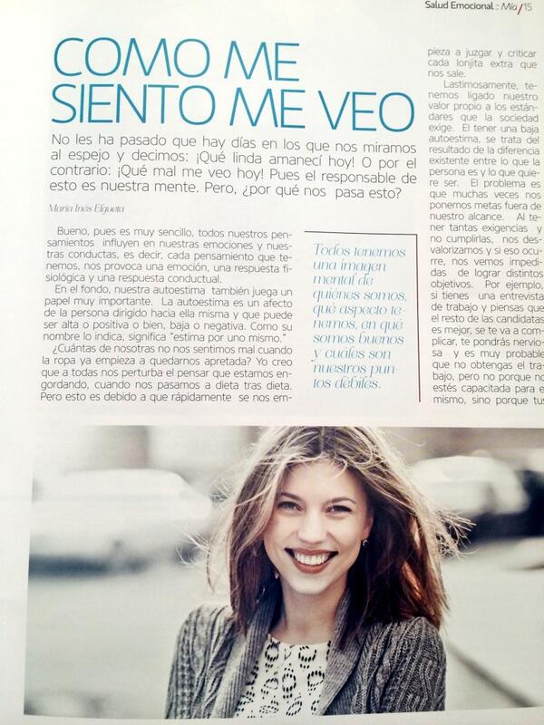 No se pierdan el artículo de <a href="/mielgueta/">María Inés Elgueta ®</a> <a href="/PsicoElgueta/">Lic. Ma.Inés Elgueta</a>: "Como me siento me veo" para nuestra sección #SaludEmocional