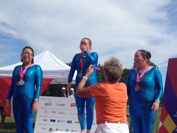 Geej83's tweet photo. Captured the moment of all the hardwork paying off- go Jo! #WhoAreWe #BC @sobcsociety @SpecialOCanada @Vancouver2014 http://t.co/yfUWuCQ0Qr