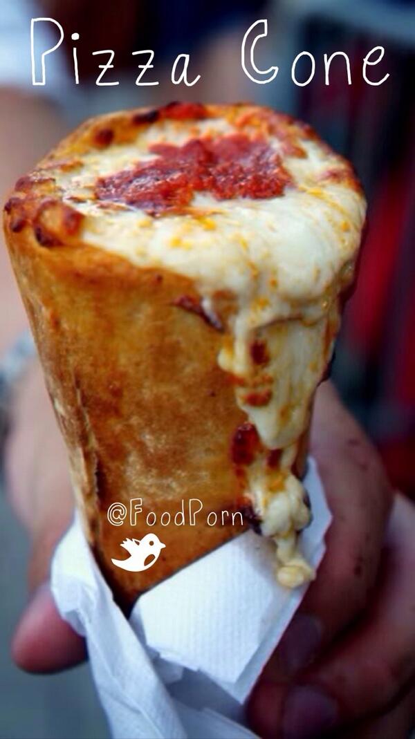 FoodPorn's tweet image. foodpornit:

  Because, #Murica! #FoodPorn #Pizza Cone