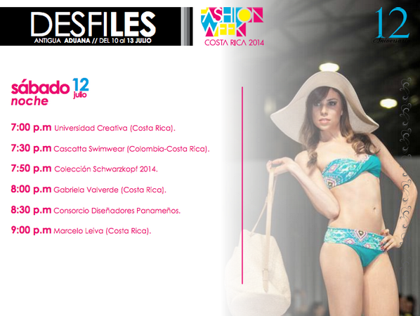 Programa para la noche de hoy. Empezamos en 30 minutos ! #crfw2014 #sabadonoche