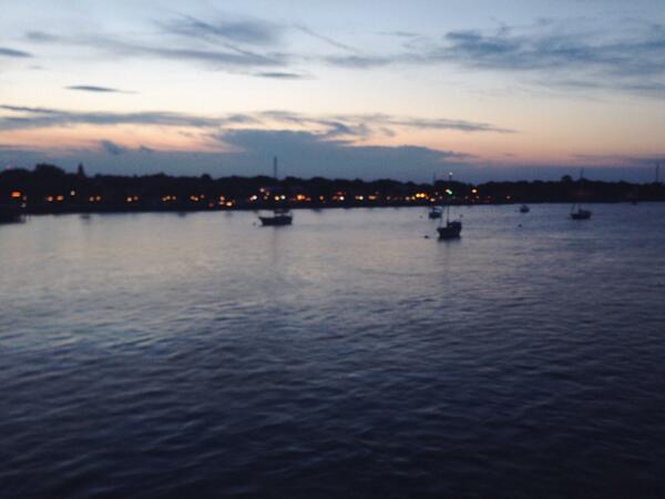 Sunset over the bay tonight