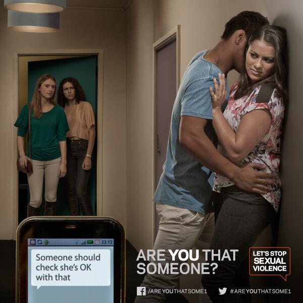 Call them out – if it’s safe, tell the person who’s creepin’ to back off #AreYouThatSome1