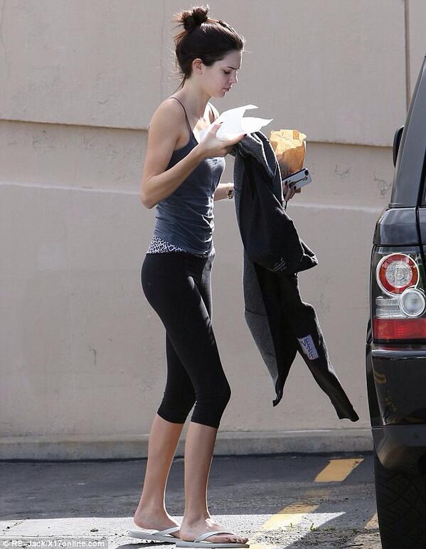 TMZ on X: Kendall Jenner in see through yoga pants, Pics Here