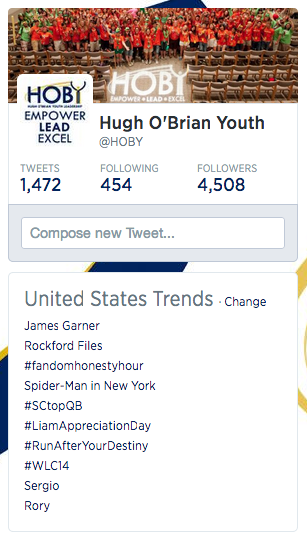 HOBY's tweet image. We're trending! Let's keep it up! #WLC14 #ItStartsHere