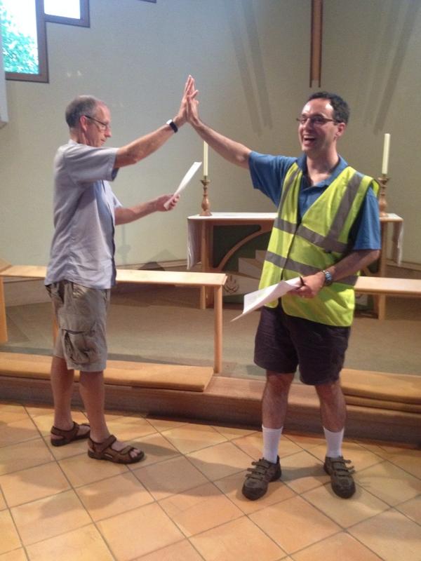 Drama rehearsal for holiday club! Some great acting from <a href="/PhilRodd1/">Phil Rodd</a> and Rev. Patrick! #eatonparish #holidayclub