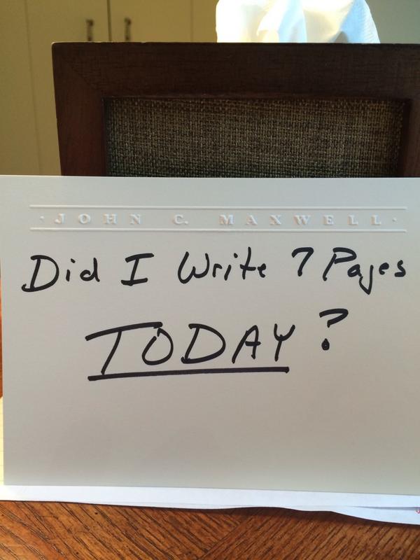 I'm writing a book. Everyday I look at this card. Consistency is way underrated.