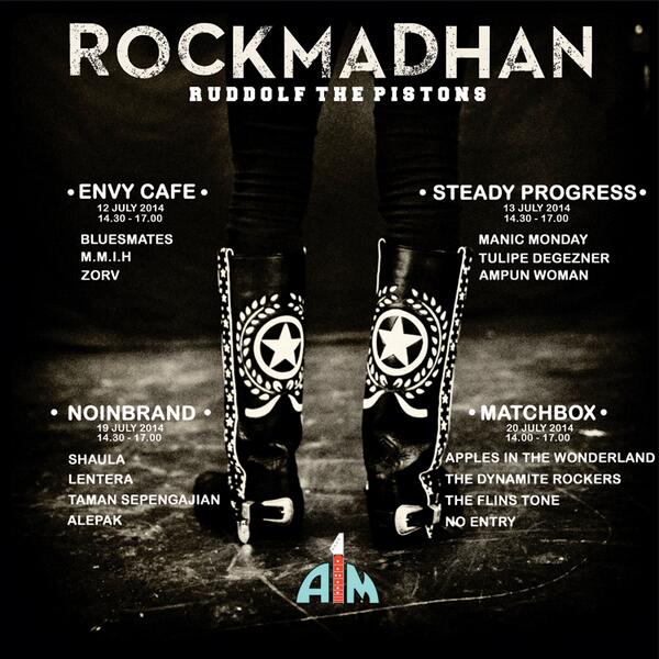 Today! Rockmadhan w/ Manic Monday, Tulipe Degezner, Ampun Woman | 13 jul'14 <a href="/steady_progress/">Steady Progress Shop</a> Pucang Anom Timur 70 |