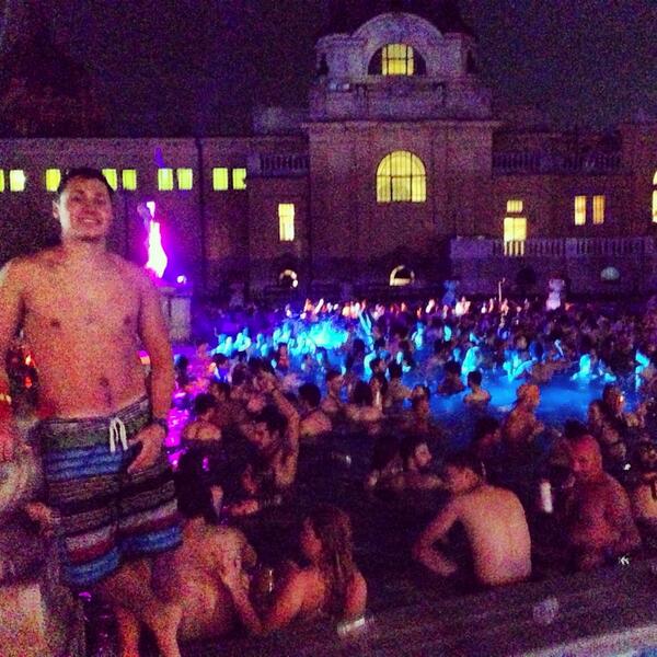 Our owner <a href="/dominic_decoco1/">Zach Cohen</a> enjoying a Budapest bath party. RT if you have gone somewhere exciting this summer.