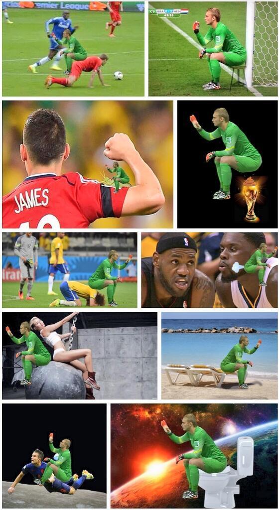 The highlight of yesterday's match? #JasperCillessenSitsOnThings