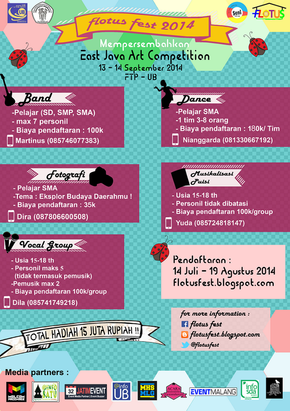 East Java Art Competition | Band, Dance, Fotografi, Vokal Group, Musikalisasi Puisi | Info @flotusfest  <a href="/EM_UBOfficial/">EM UB 2026</a>