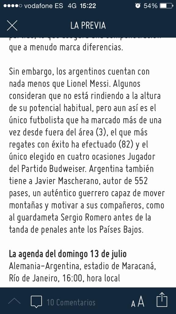 CocoPretel's tweet photo. Esto va para los que critican a Messi... #VamosArgentinaCarajo http://t.co/YVqOtS2ki9