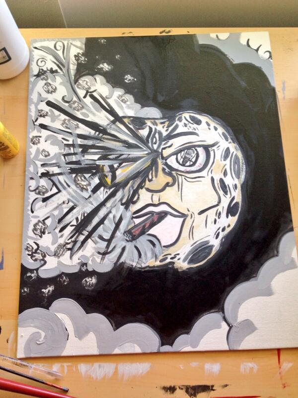 PlanProd's tweet photo. Planet prodigious painting done by @SmokinRoman http://t.co/6h4w0Xd6mO