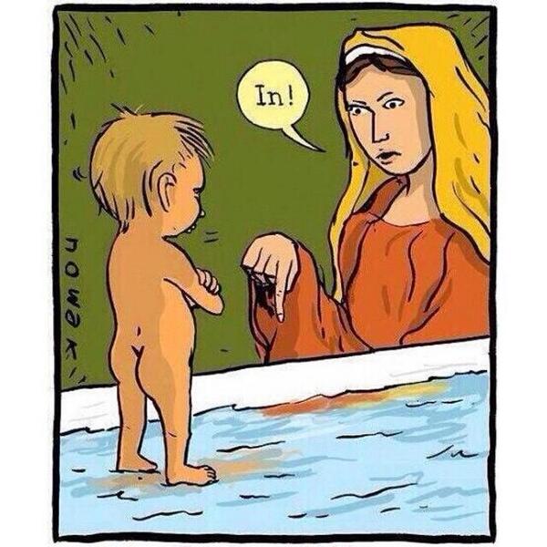 lindsayoquinn's tweet photo. Baby Jesus at bathtime (hehehehehe) http://t.co/MC3eEiw5Wl