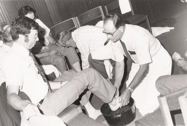 bichistory's tweet photo. GC1984: Footwashing service. Do you practice footwashing in your congregation? #BICHistoryMatters #BICconf14 http://t.co/zPSbIhClYS