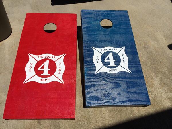 Corn hole boards custom made see us at the next yard sale to order one!!!!