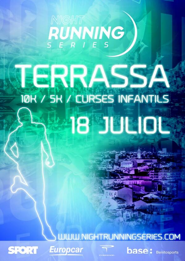 jaumeleiva's tweet photo. Arriba la última setmana! No et quedis sense dorsal i gaudeix de la primera @NightRunSeries #TERRASSA http://t.co/9PpiV3crX6