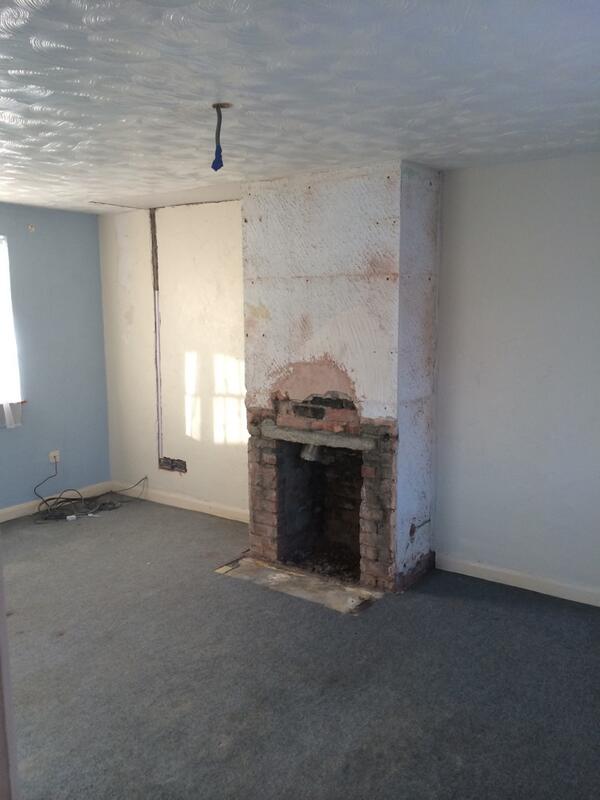 Progress on the living room going well massive difference