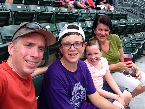 curtmoss's tweet photo. @indyindians #makesummersomething Having a great time at the game today. http://t.co/v7Y32HENTP