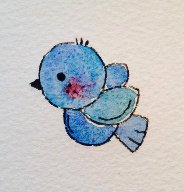 Our very own Twitter birdy, aww so cute!! drawn by the talented @daisyraedesign #DaisyLovesToBounce #Childrens #Book