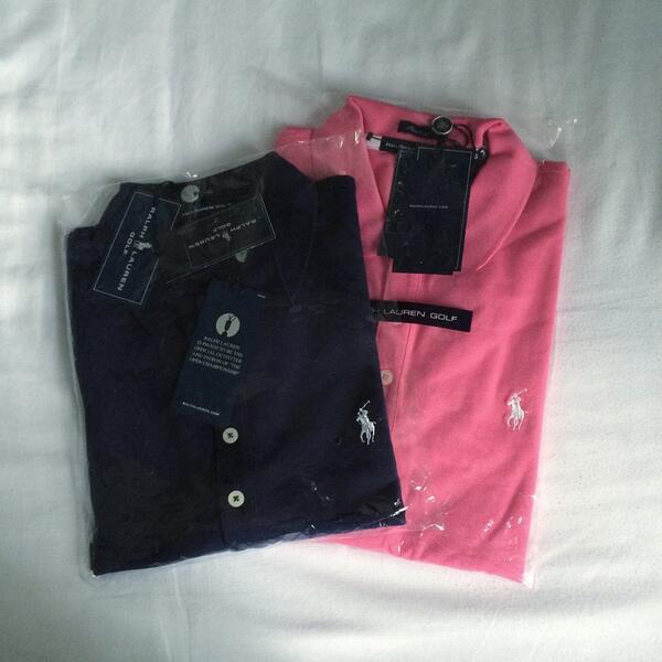 Treated myself to a couple more womens @RalphLauren polo's! #PoloRalphLauren #PinkPolo #NavyPolo #SummerWear #Happy