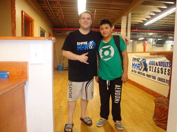 mmaempire's tweet photo. I have the best training partner! Brian was half my size 2 years ago. How fast they grow up. http://t.co/wftRNZwgh5
