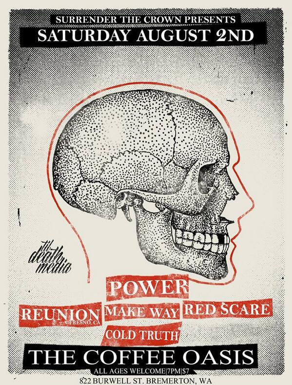 Sweet show in Bremerton we got added to in August at the Coffee Oasis