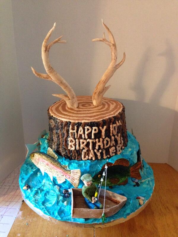 Cakes by Gabby on X: Hunting and fishing cake