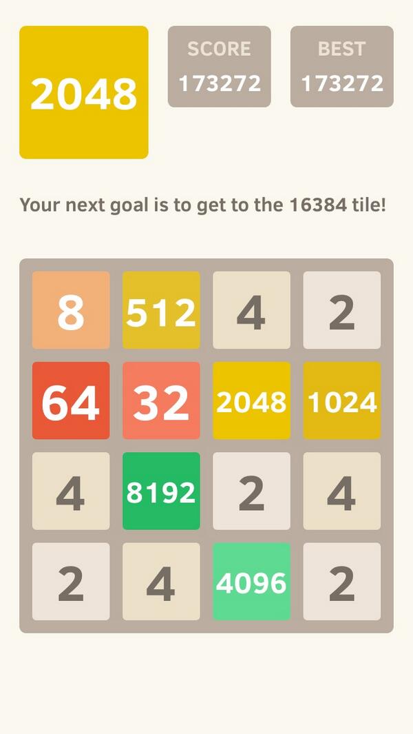 TTD_DreamMaker's tweet photo. I scored 173272 points at 2048, a game where you join numbers to score high! @2048_game https://t.co/JZhx2HrdIm http://t.co/XhUd7vghUe