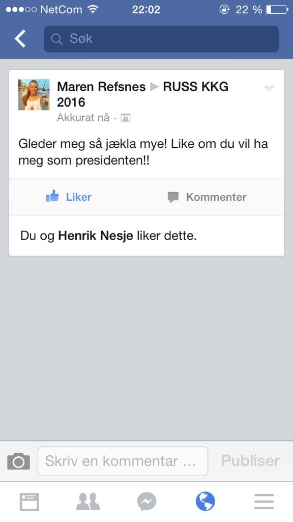 MarenFlem's tweet photo. Noen er gira for russetida http://t.co/XOBzxG9Wpe