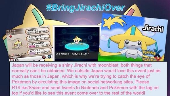 PokeMemories's tweet photo. #BringJirachiOver http://t.co/TZ4GSezFOR