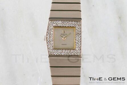 timeandgems's tweet photo. Break the circular watch mold with this Ladies' Rolex 18K White Gold Queen Midas:http://t.co/g3KIuCUz53 http://t.co/4DAQJWur6b