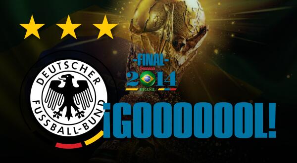 RevistaSemana's tweet photo. ALEMANIA, MÁS CERCA DE SU SUEÑO http://t.co/rCXdsMRygE  

#Brasil2014 #GERvsARG #FinalBrasil2014 http://t.co/7hEBDj9ihW
