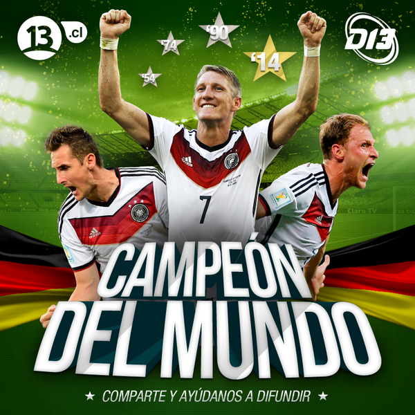 ¡¡ALEMANIA TETRACAMPEÓN DEL MUNDO!! ¡Emocionante final! Lo viviste por #CANAL13