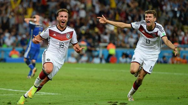 FIFAWorldCup's tweet photo. Germany (#GER) are the FIFA World Cup winners! #GERARG #WorldCup - http://t.co/pnaaGOs0Hc http://t.co/BsIk5xngCA