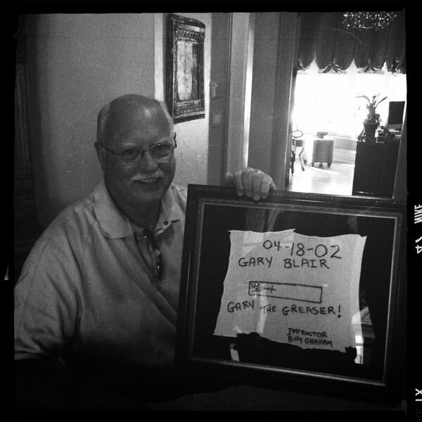 That time my dad solo'd and became a pilot. We framed his shirt