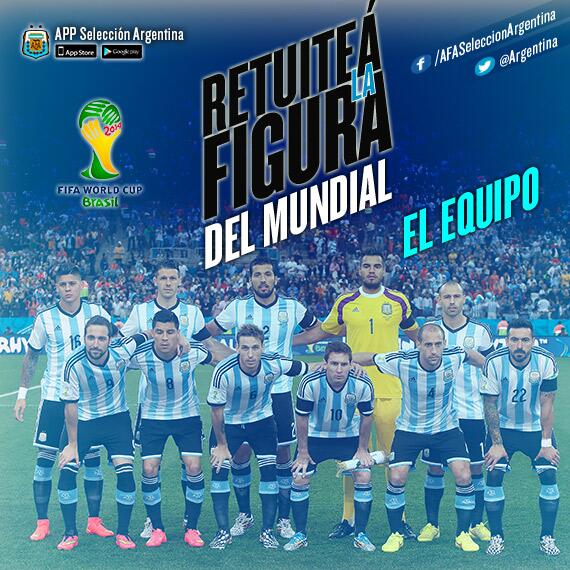RT acá si para vos la figura de #ARG en el Mundial fueron todos los jugadores...