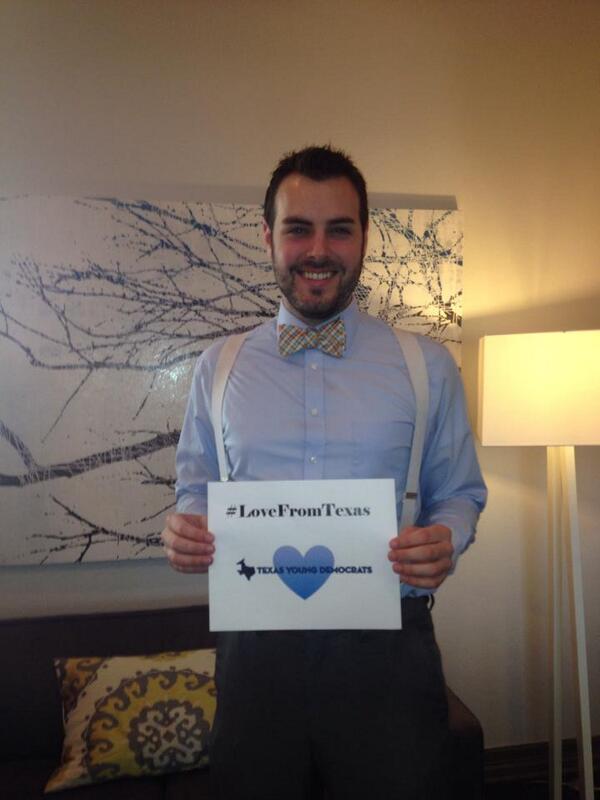 texasyds's tweet photo. TYD V.P. of Finance, @KendallScudder , showing his support for #LoveFromTexas . Will you join him? http://t.co/Mz6hiR0FZ2