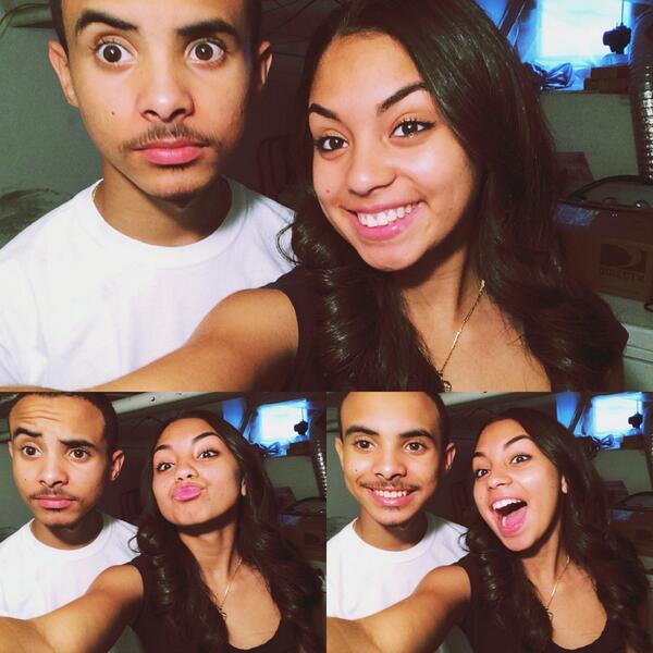 jimenezzzzzz_'s tweet image. My little big brother. 😅 #Hesonly14 #lightskinnedattrainning #HismustacheisinsaneIknow #HashtagafterHashtag