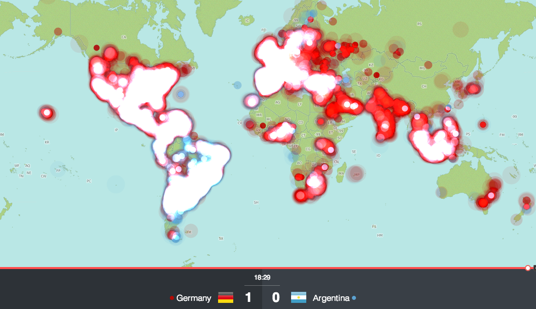 Masiva invasión de tuits en La final de la Copa Mundial de Futbol Masiva invasión de tuits en La final de la Copa Mundial de Futbol