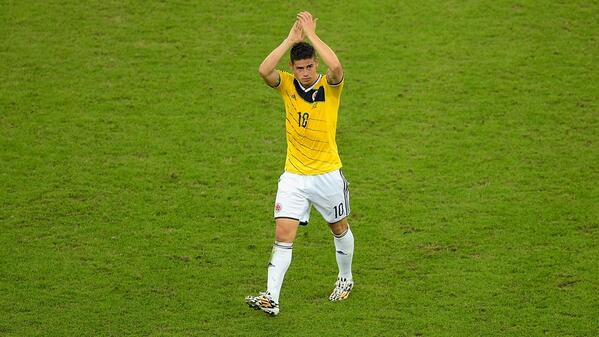 FIFAWorldCup's tweet photo. VIDEO: Check out the @adidas Golden Boot winner’s (@jamesdrodriguez) #WorldCup performances - http://t.co/GzIUIkQ7n6 http://t.co/wteXPrGyJF